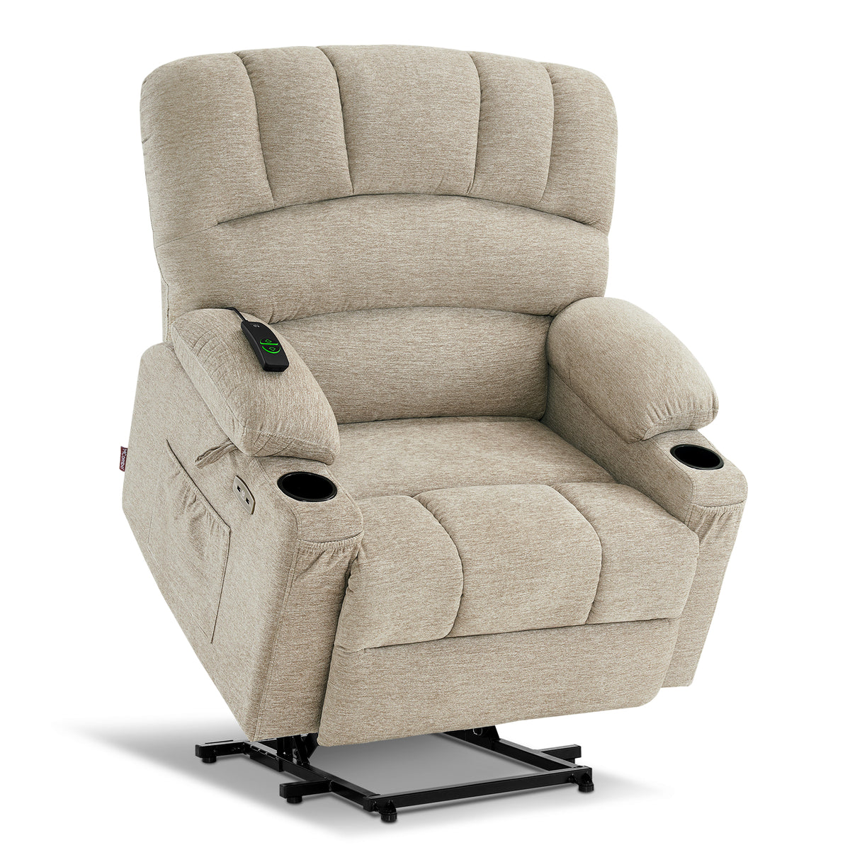 Power Lift Recliner Chair, Massage and Heat, Fabric 7095|7099|R7092|R7096