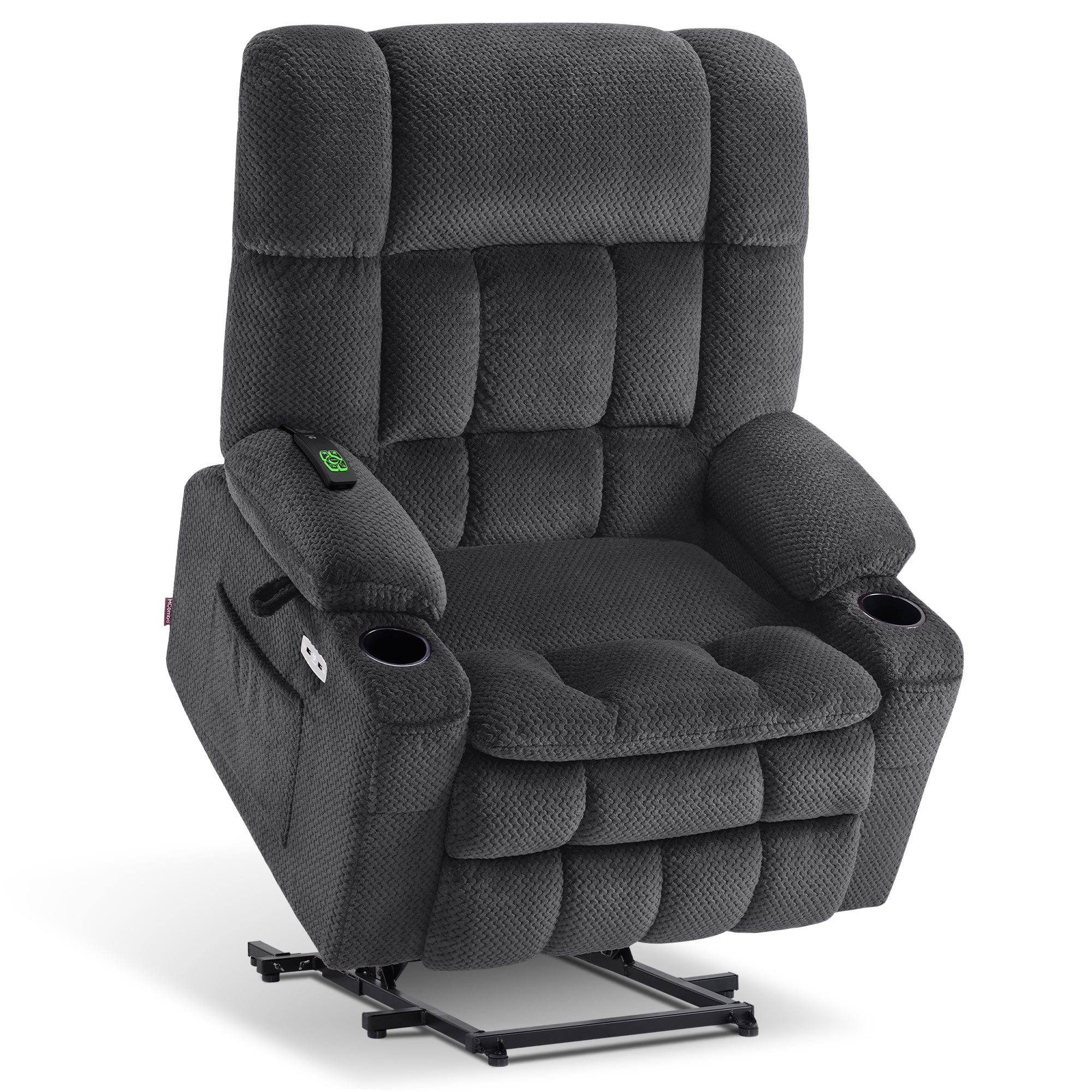 Dual Motor Power Lift Recliner Chair for Elderly, Massage and Heat, Lay Flat for Sleeping, Fabric 7890|7893|7896|R7897|R7891|R7894