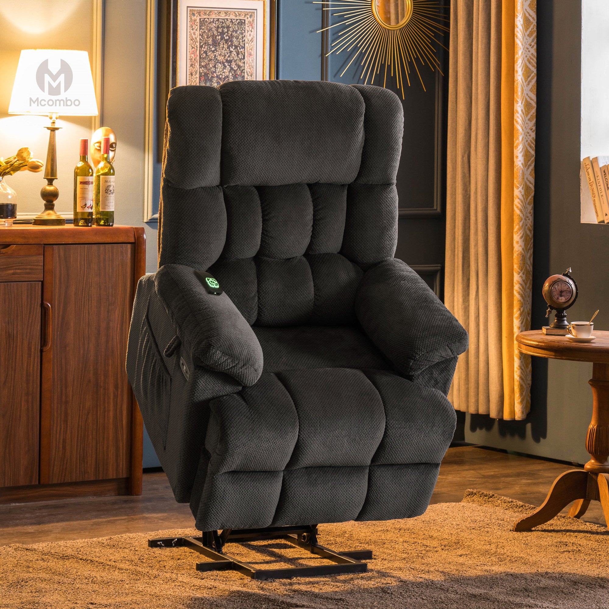 Power Lift Recliner Chair for Elderly, Massage and Heat, 7533