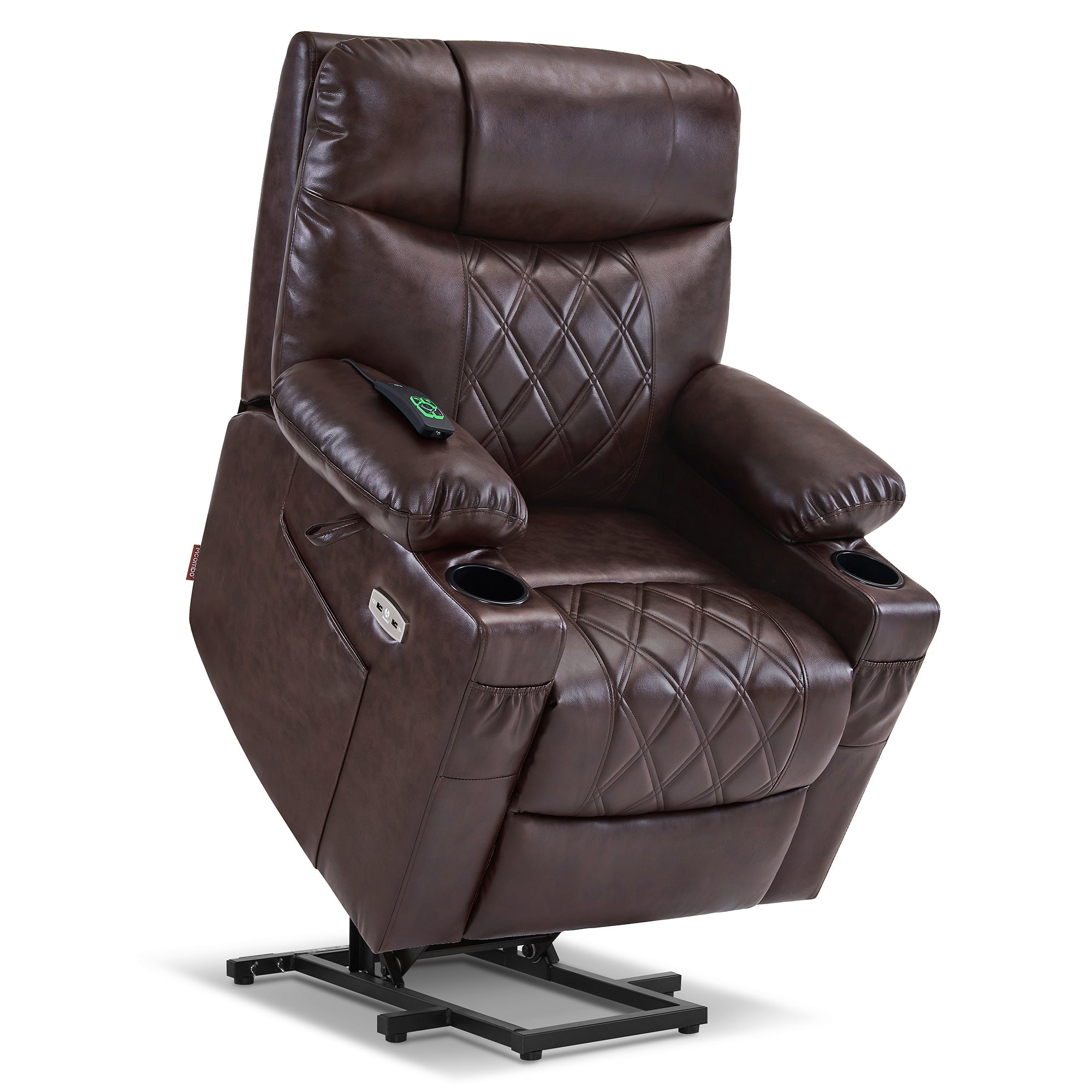 Power Lift Recliner Chair for Elderly, Massage and Heat, Faux Leather 7111