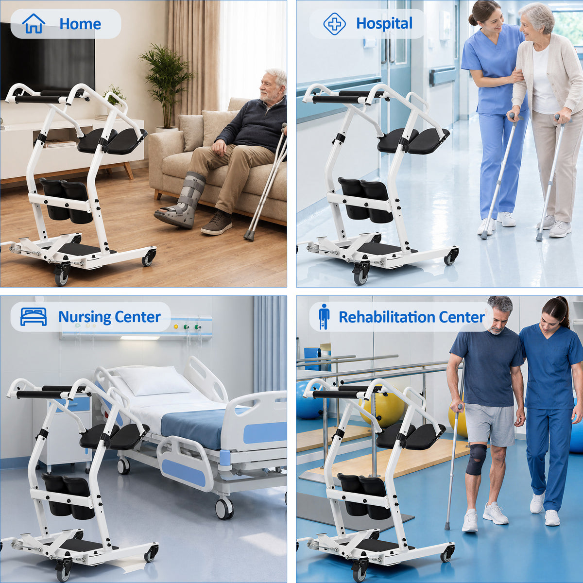 Sit to Stand Lift for Elderly, Patient Lift Chair Transport, STA680