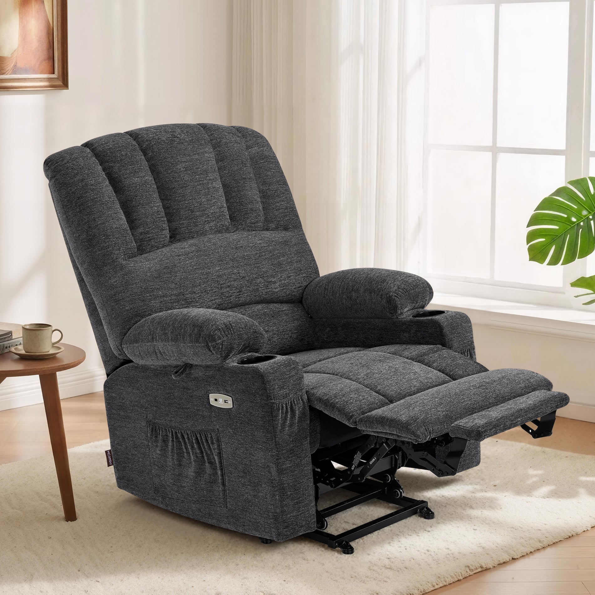 Power Lift Recliner Chair, Massage and Heat, Fabric 7095|7099|R7092|R7096