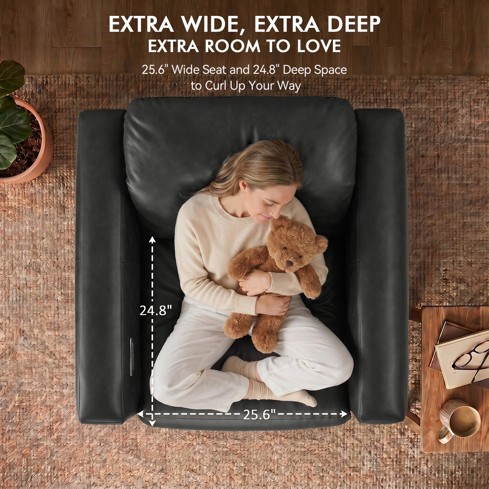 Wall Hugger Zero Gravity Power Recliner, Faux Leather ST280
