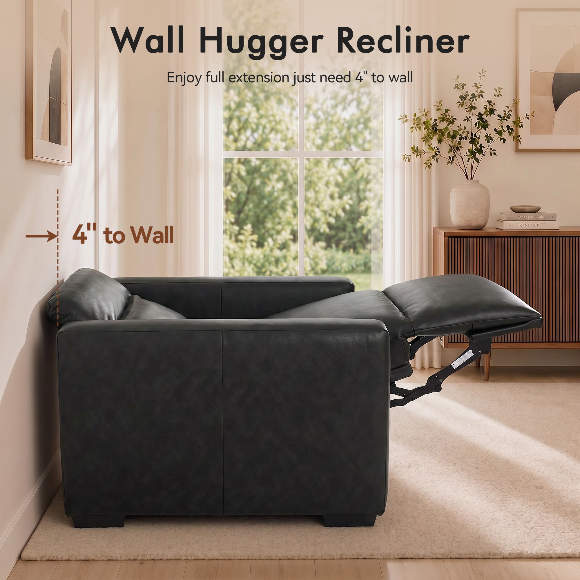 Wall Hugger Zero Gravity Power Recliner, Faux Leather ST280