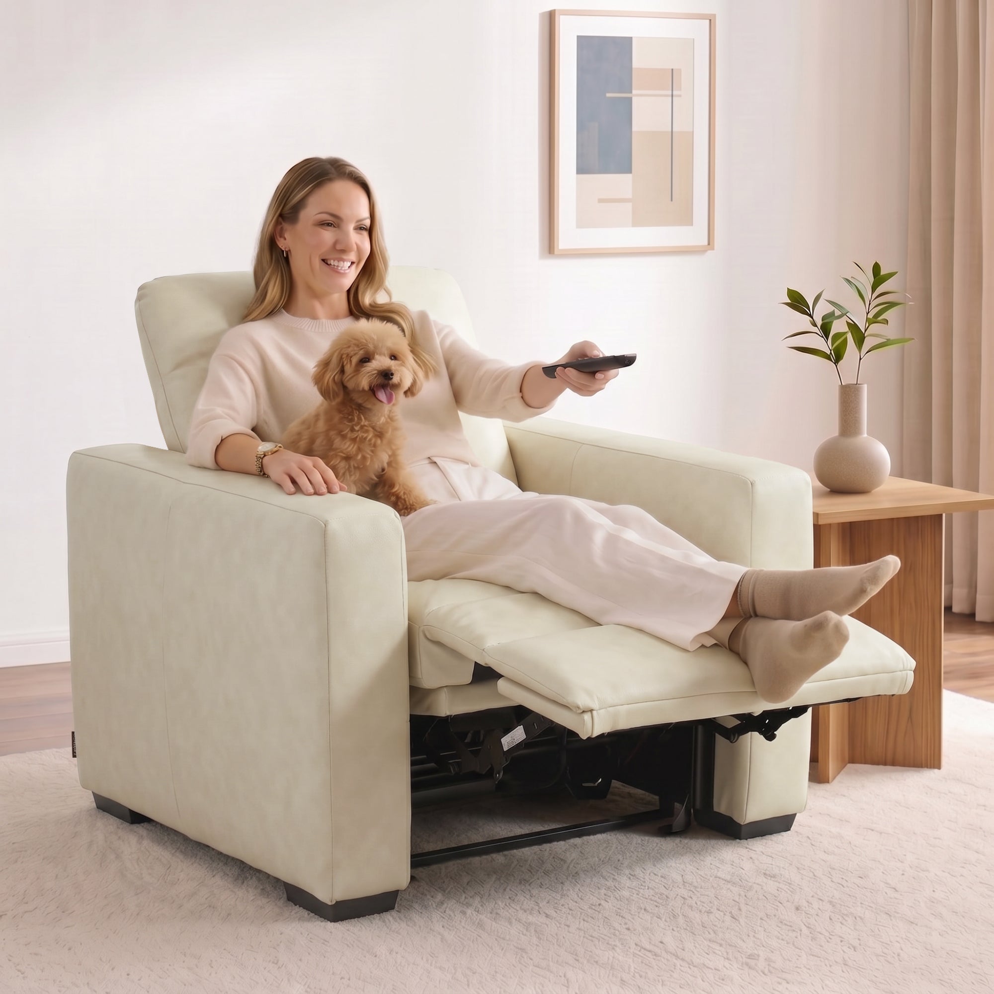 Wall Hugger Zero Gravity Power Recliner, Faux Leather ST280