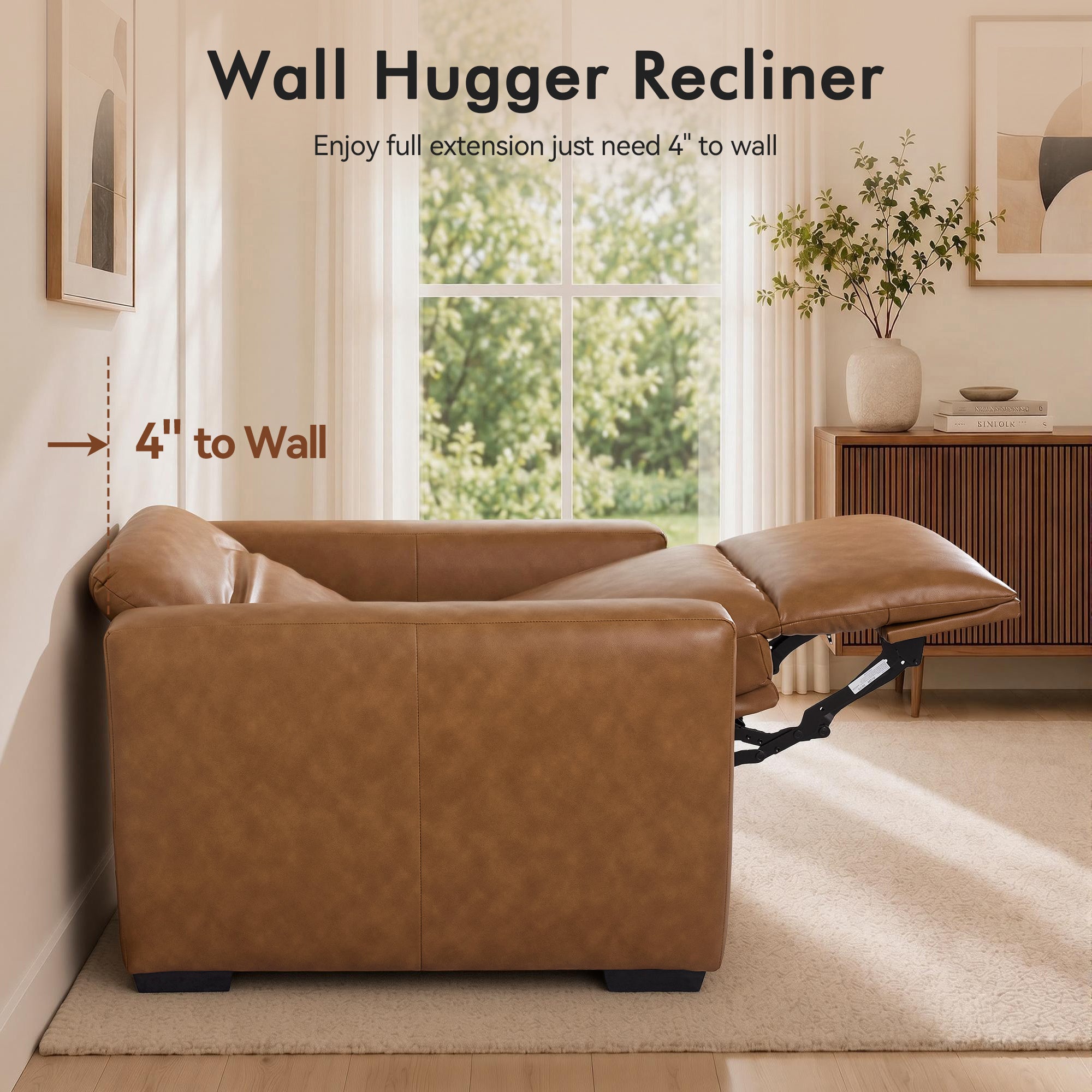 Wall Hugger Zero Gravity Power Recliner, Faux Leather ST280
