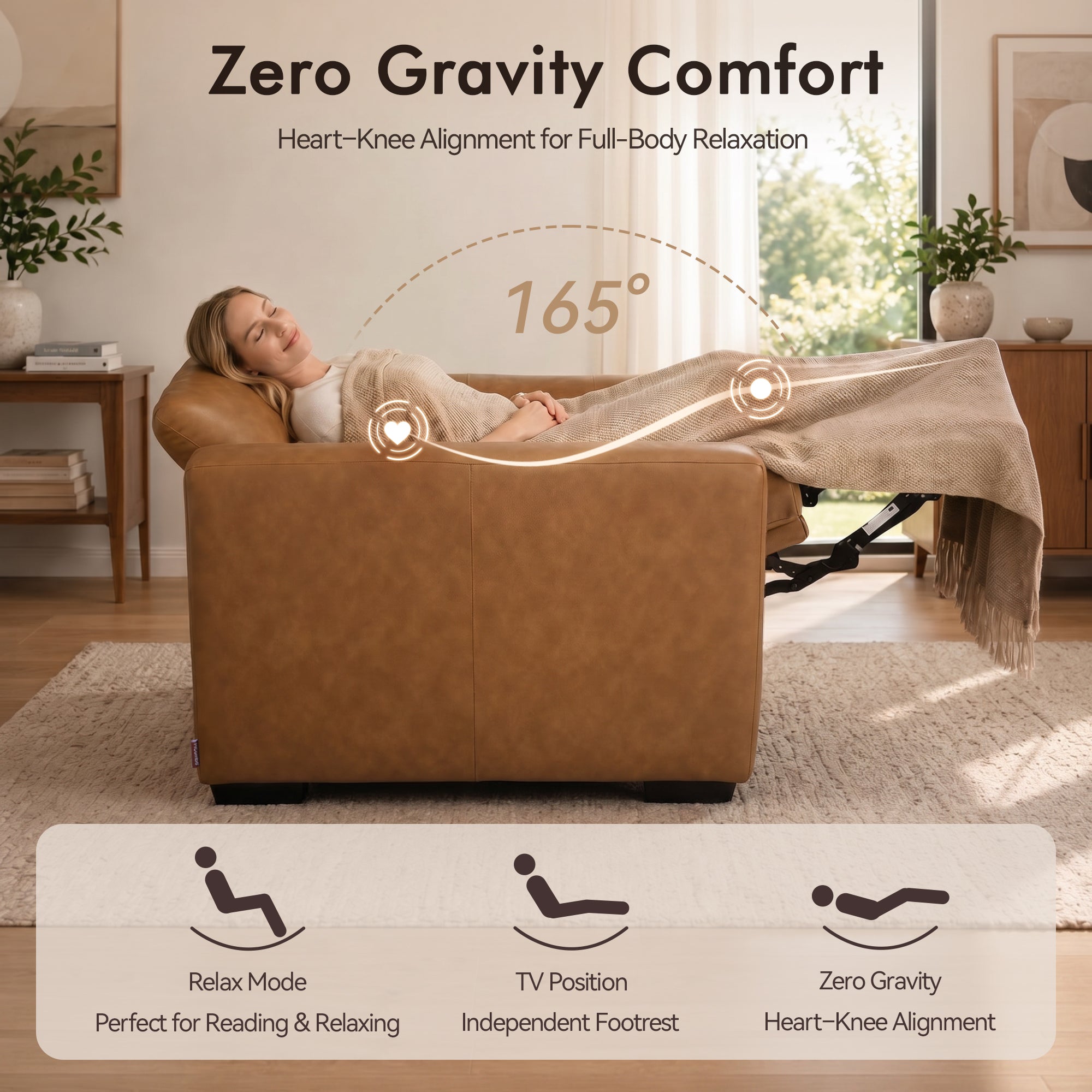 Wall Hugger Zero Gravity Power Recliner, Faux Leather ST280