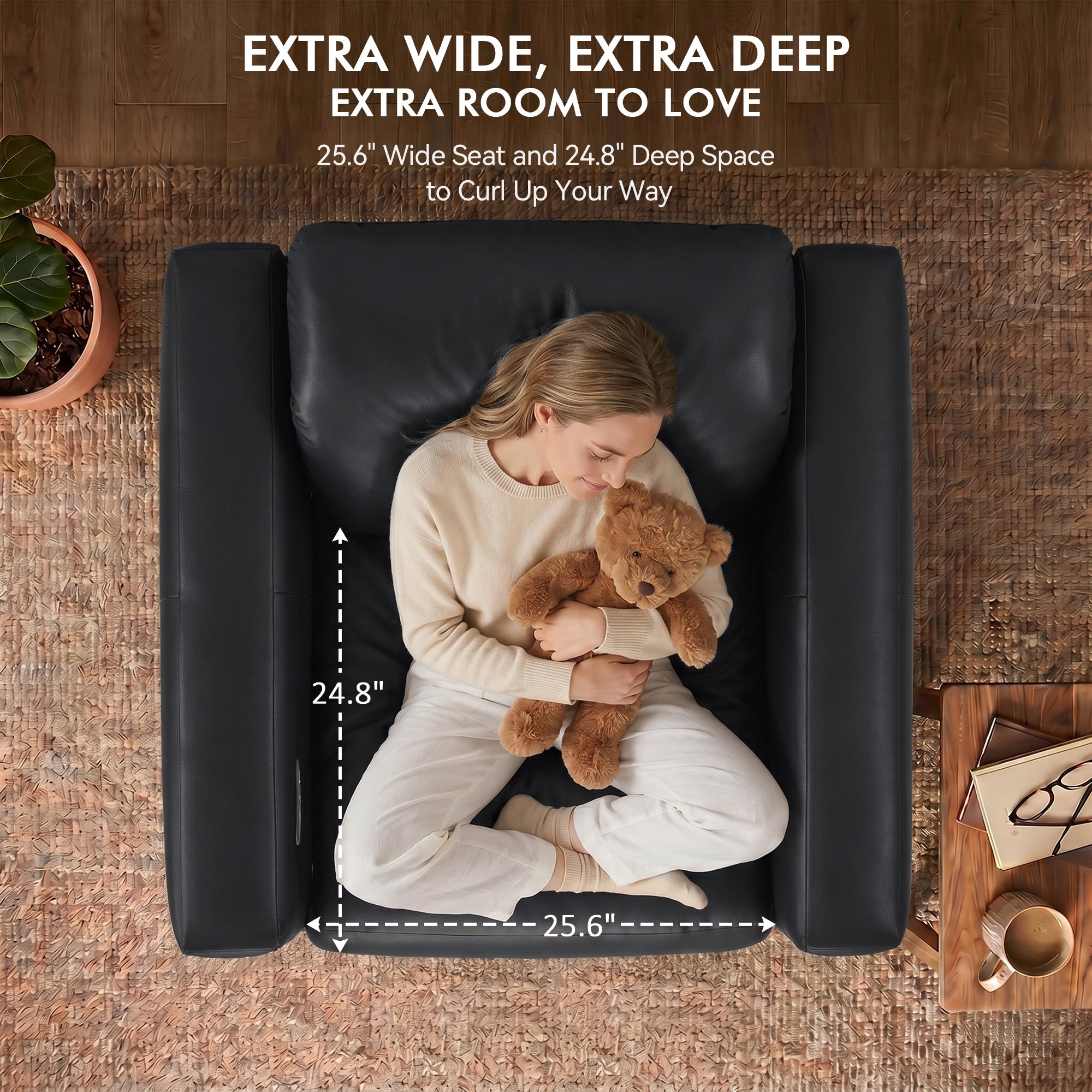 Wall Hugger Zero Gravity Power Recliner, Faux Leather ST280