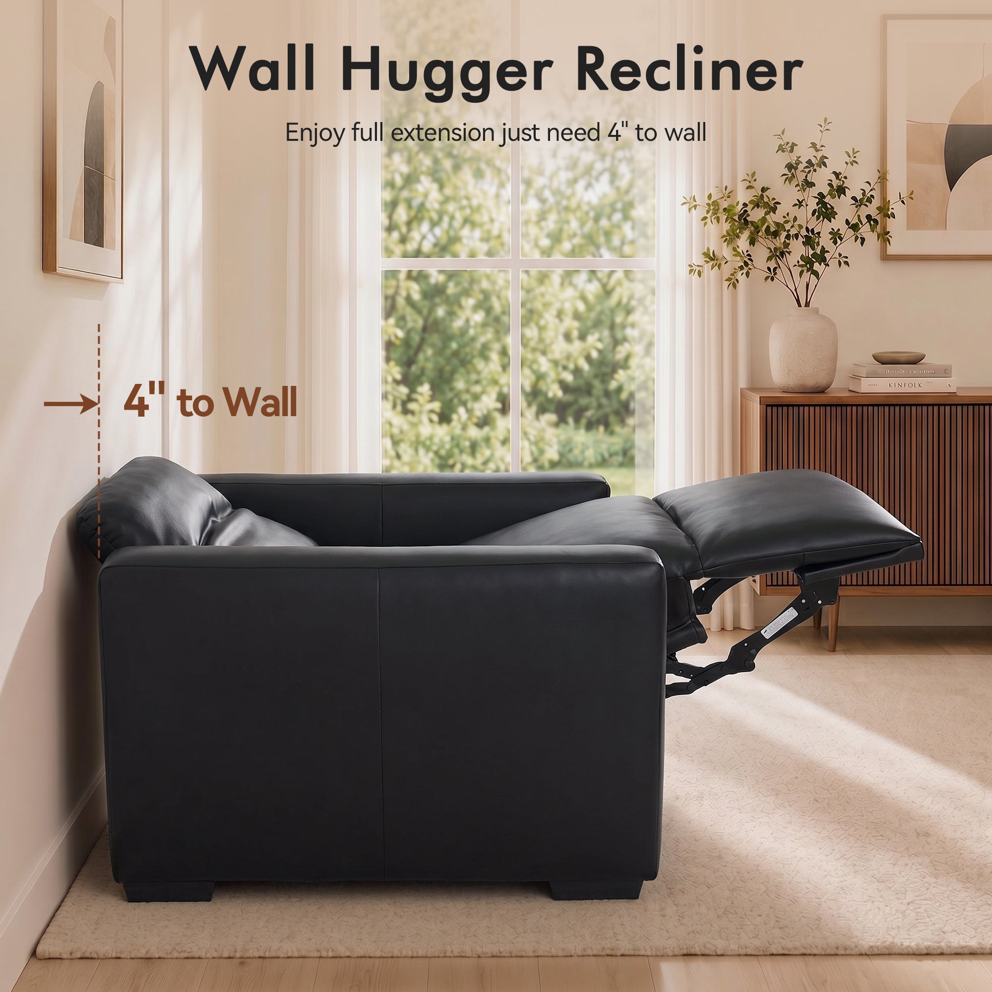 Wall Hugger Zero Gravity Power Recliner, Faux Leather ST280