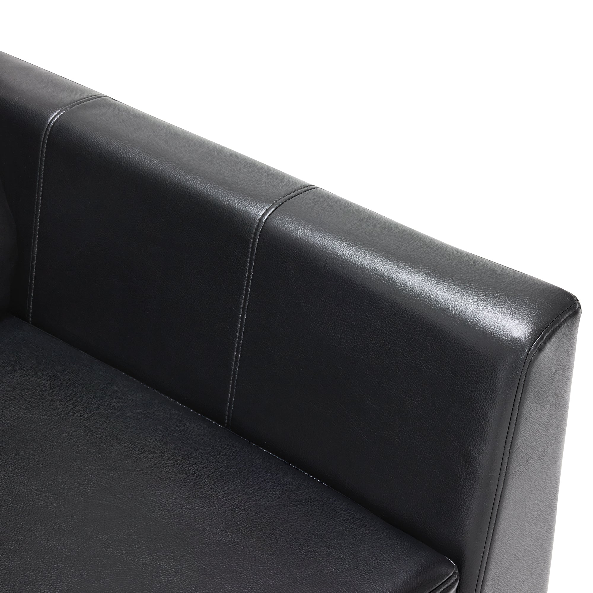 Stationary Accent Chair, Faux Leather 4629