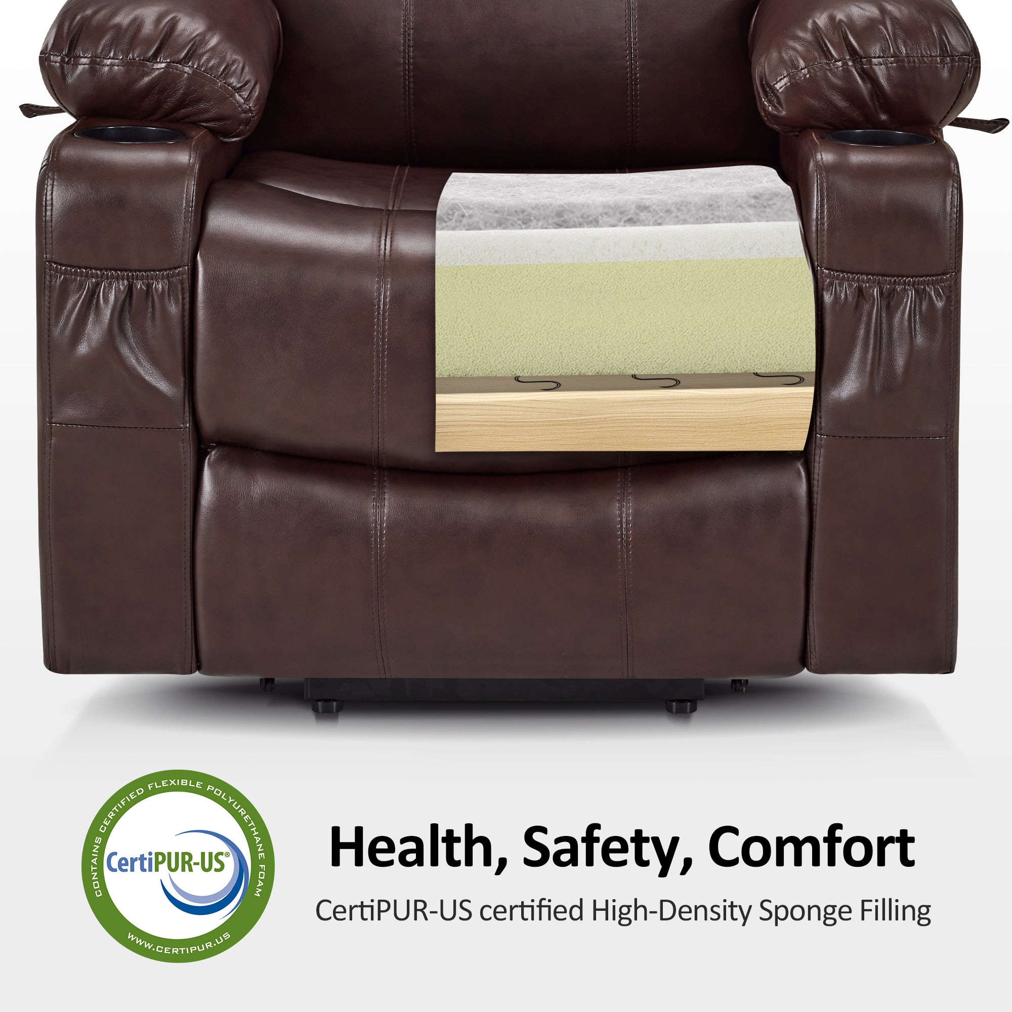 Power Lift Recliner Chair for Elderly, Massage and Heat, Faux Leather 7040|7516|7141|R7045|R7510