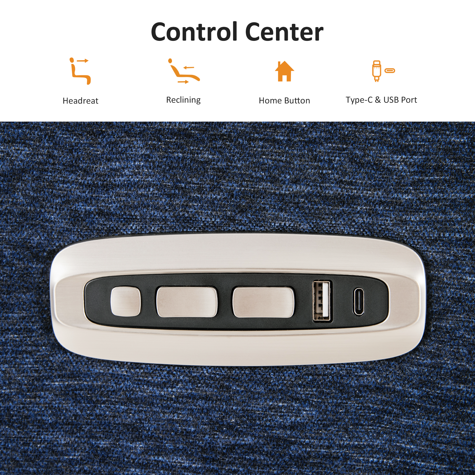 Power Reclining Loveseat with Adjustable Headrest, Wall Hugger, 6924