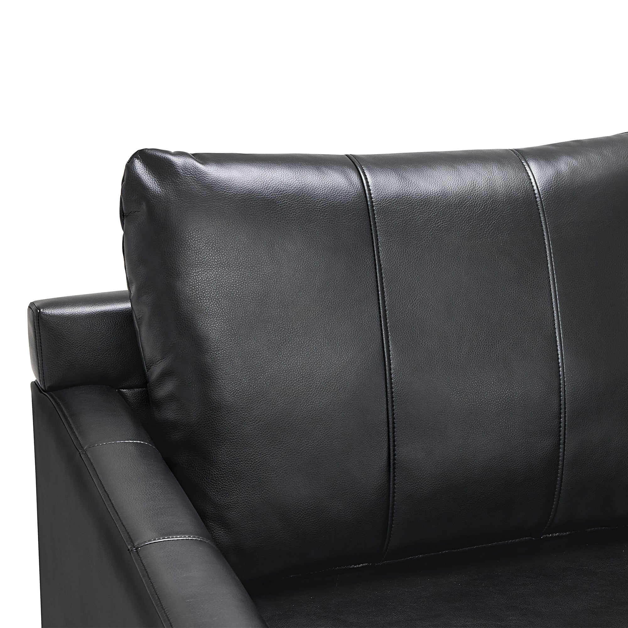 Stationary Accent Chair, Faux Leather 4629