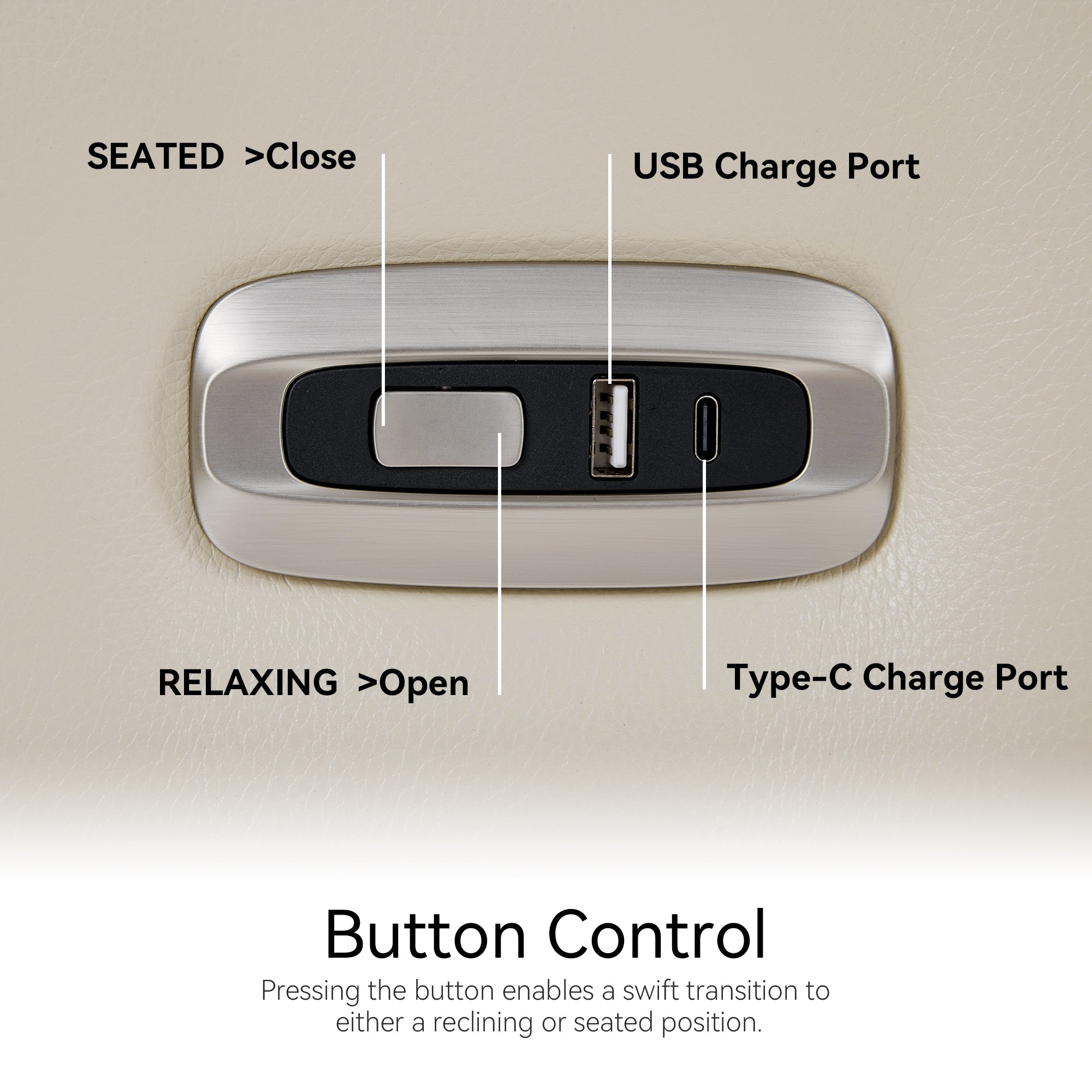 Zero Wall Hugger Recliners Chair for small space, Faux Leather PR699