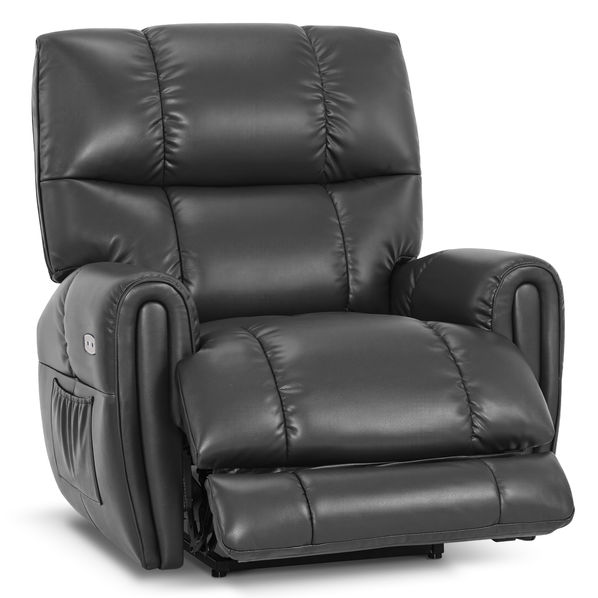 Large Dual Motor Power Recliner Chair with Heat and Vibration, 6199