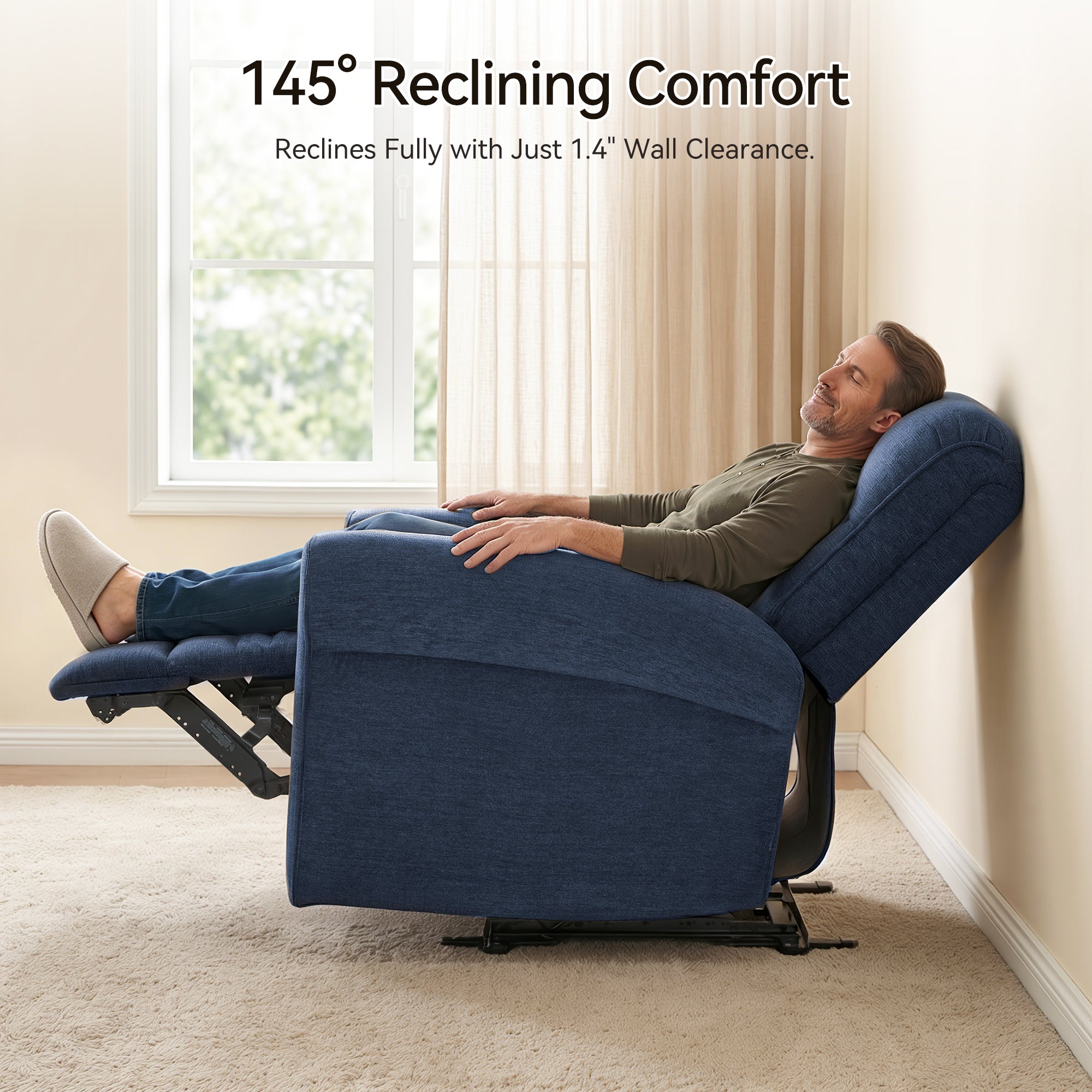 Power Wall Hugger Recliner Chair, Fabric/Faux Leather PR630 PR520