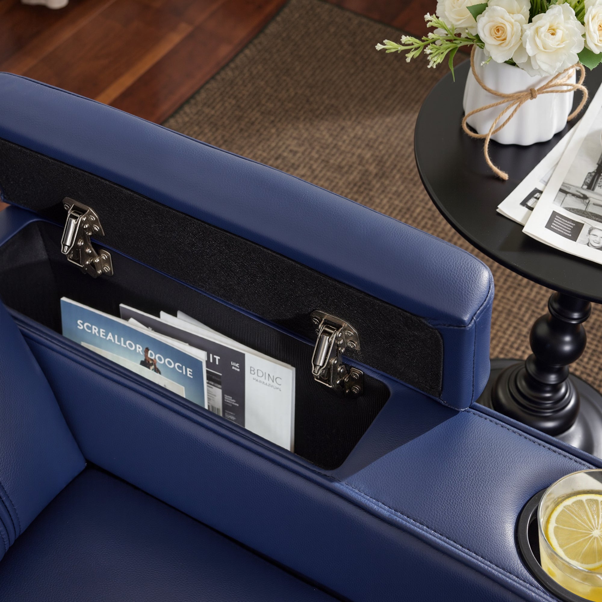 Power Reclining Sofa, Home Theater Seating, Faux leather HTS564