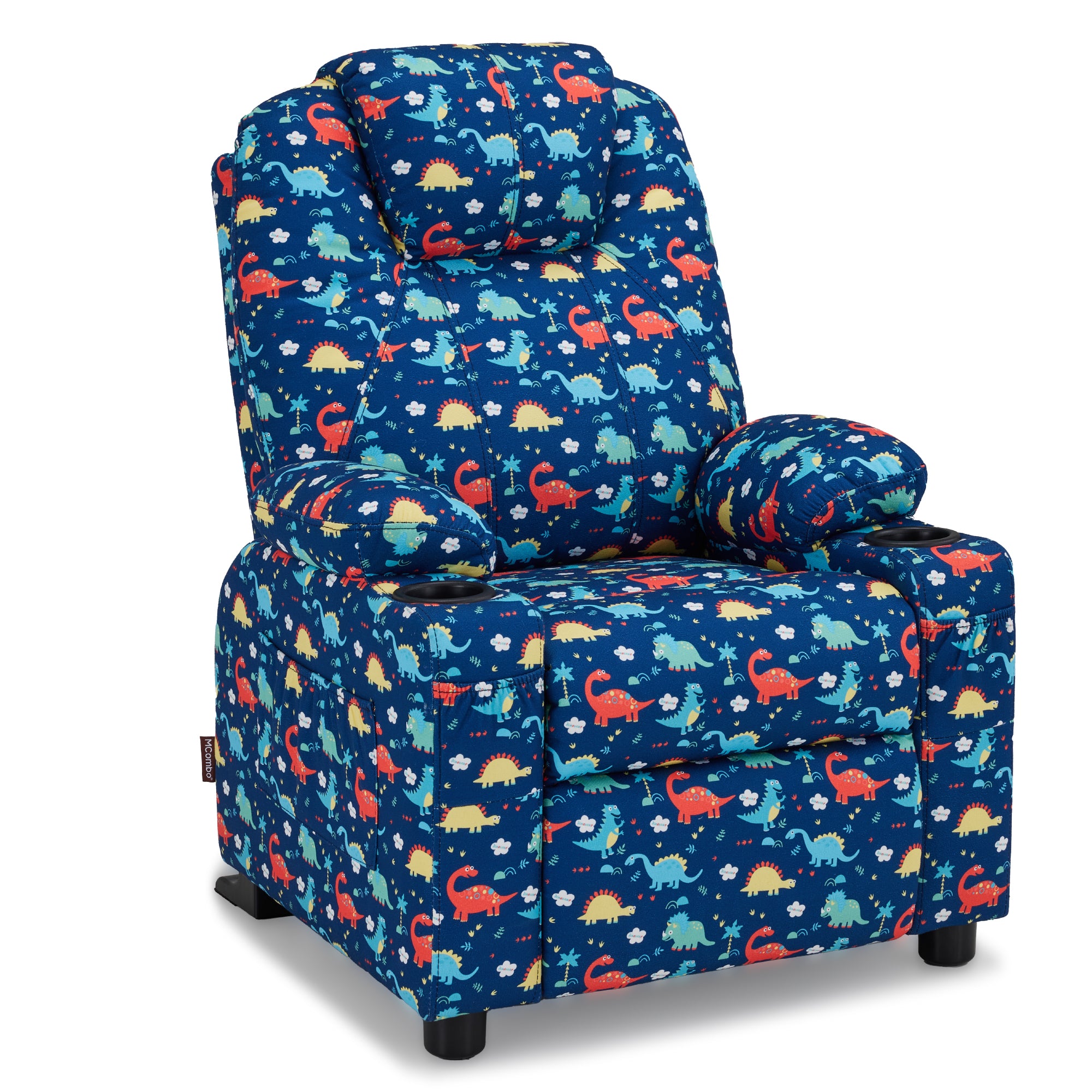 Big Kids Recliner for Ages 3+, Child Reclining Chair, Toddlers Recliner Sofa with Cup Holders 7388