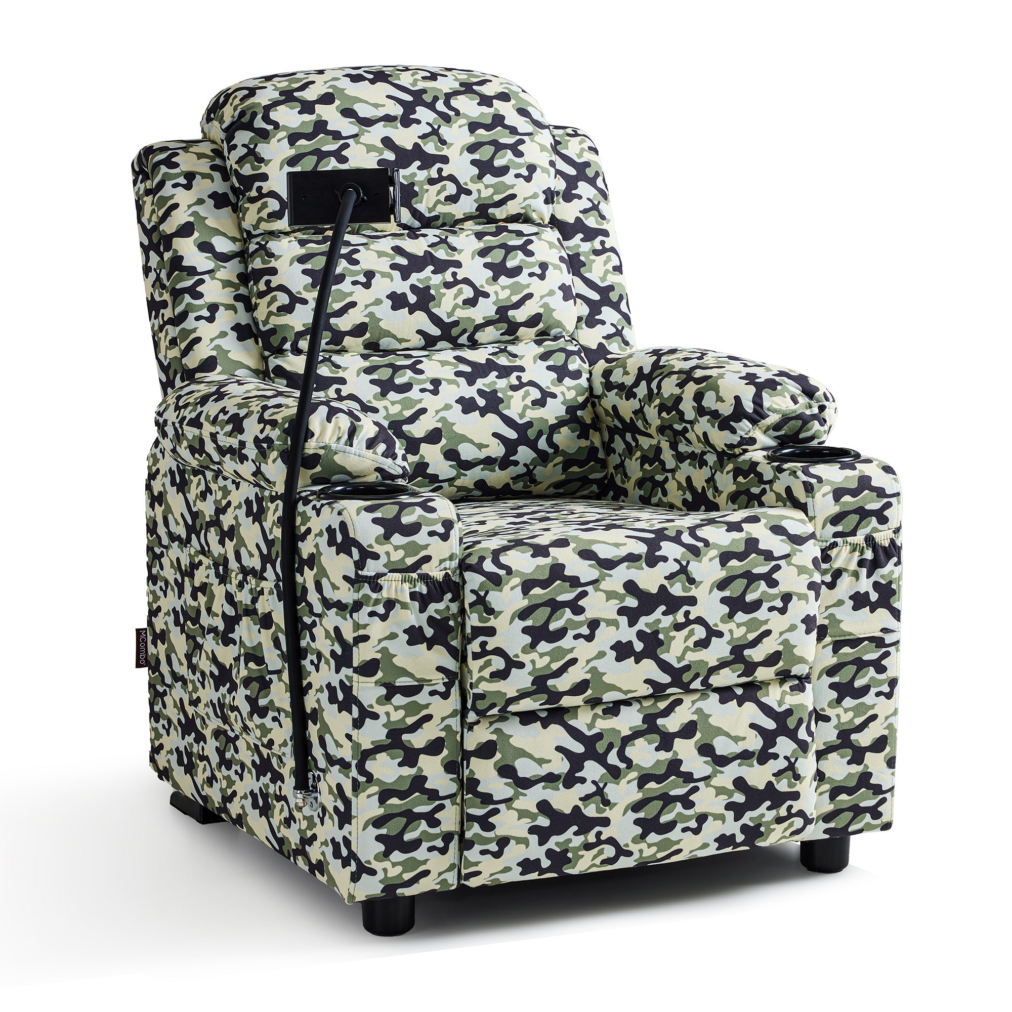 Bigger Kids Recliner for Ages 5+, Teens Recliner with iPad Stand, Child Reclining Chair with Cup Holders 7377