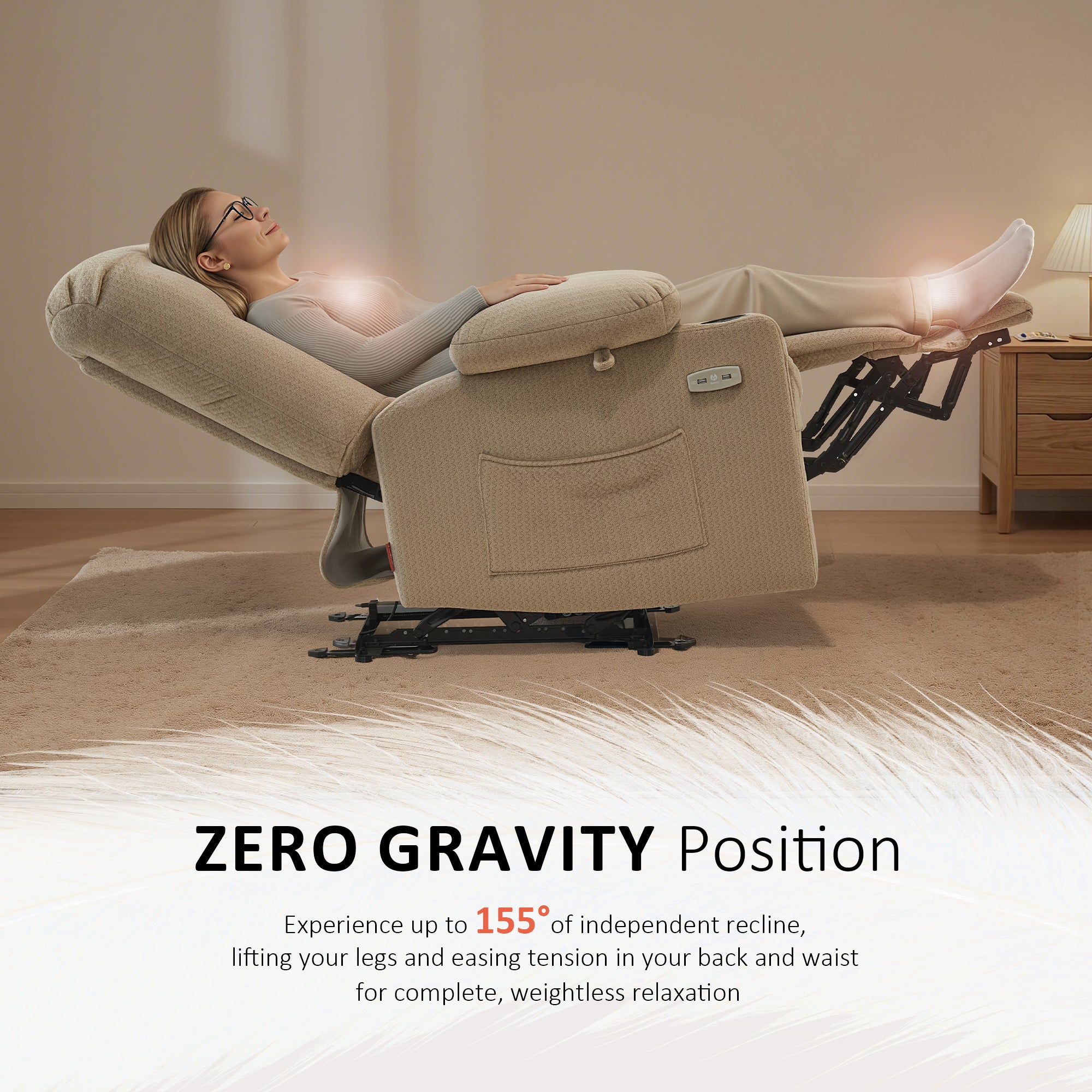 Power Recliner Chair with Heat and Massage, Fabric 6079|PR670|PR671