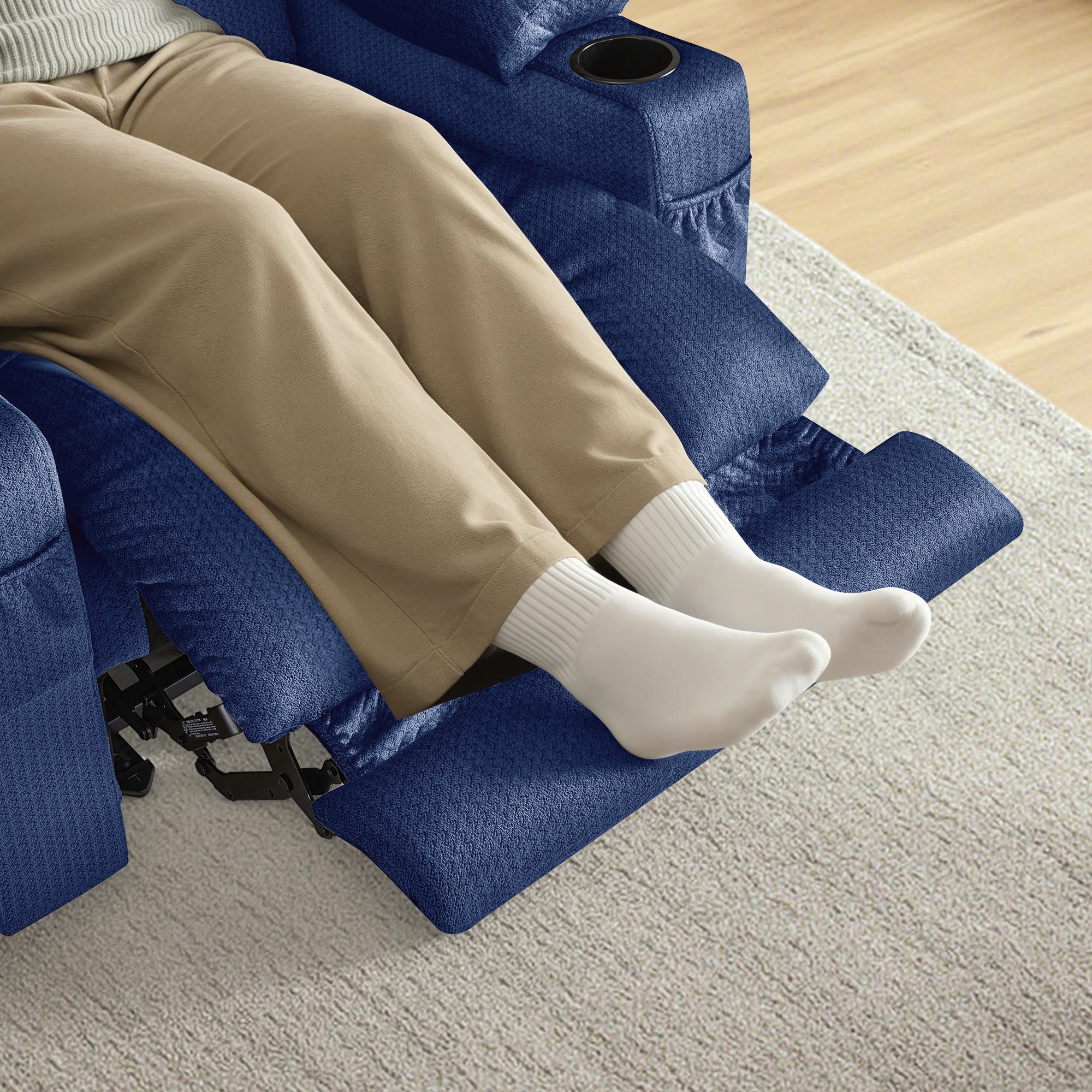 Power Recliner Chair with Heat and Massage, Fabric 6079|PR670|PR671