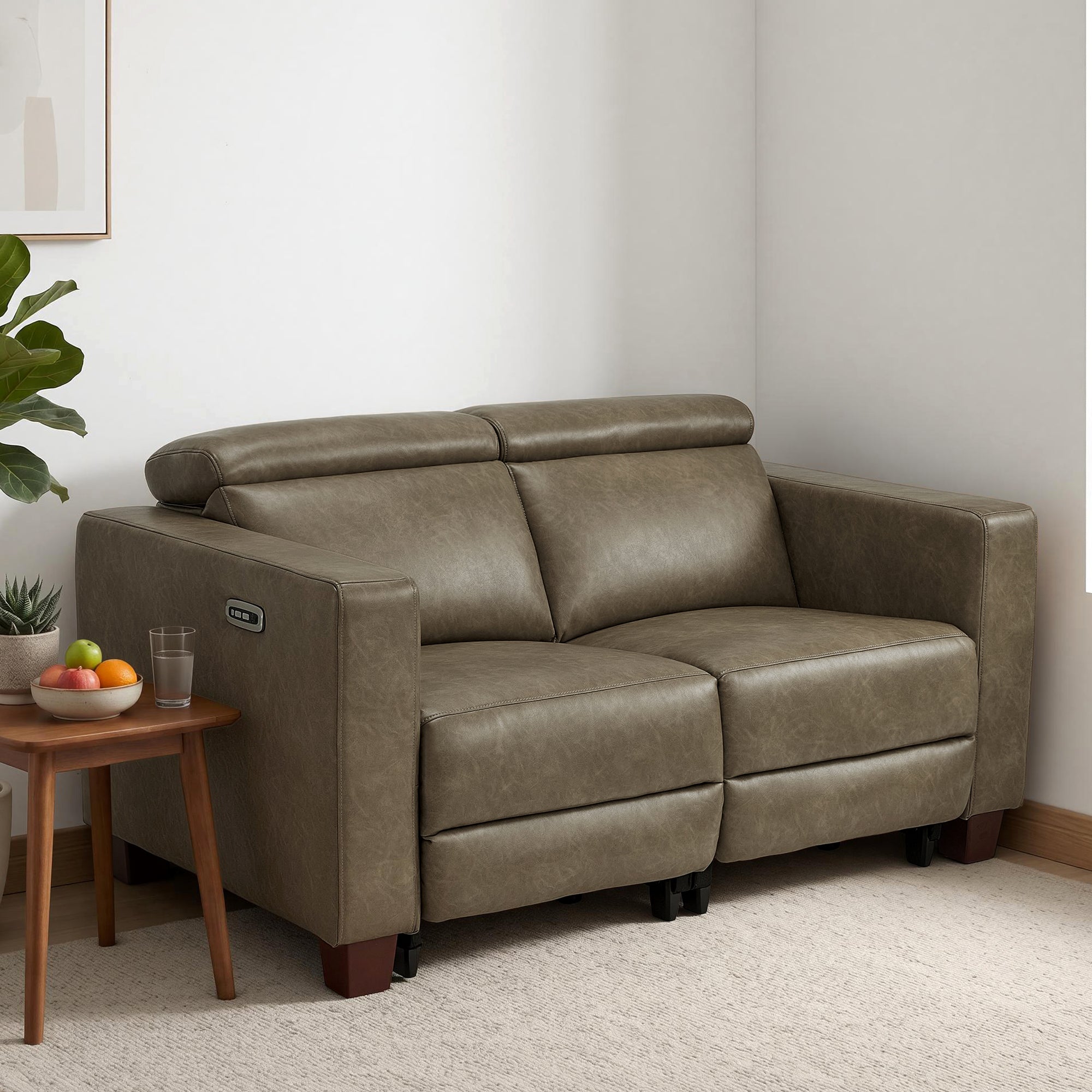 61.4'' Wall Hugger Power Loveseat for Small Spaces HL198M1