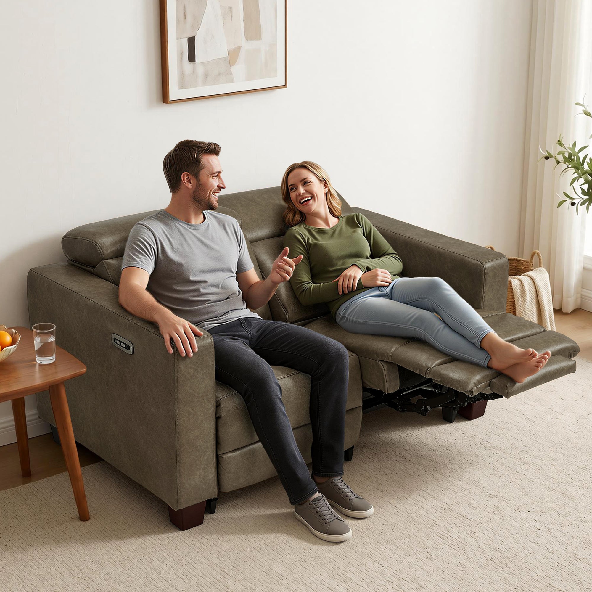 61.4'' Wall Hugger Power Loveseat for Small Spaces HL198M1