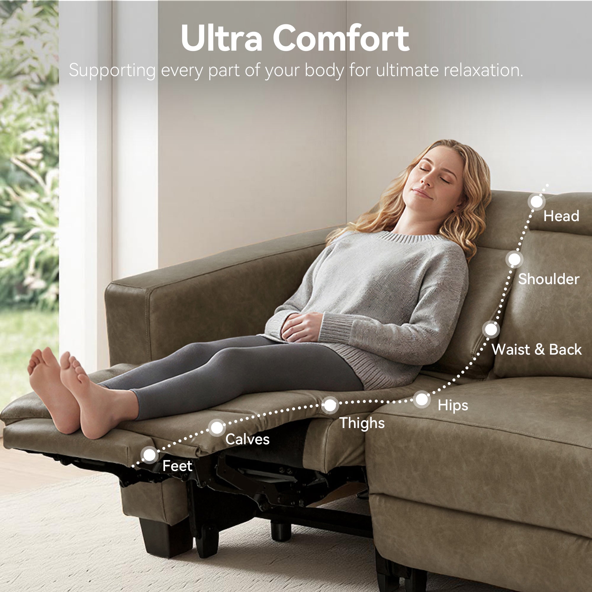 61.4'' Wall Hugger Power Loveseat for Small Spaces HL198M1