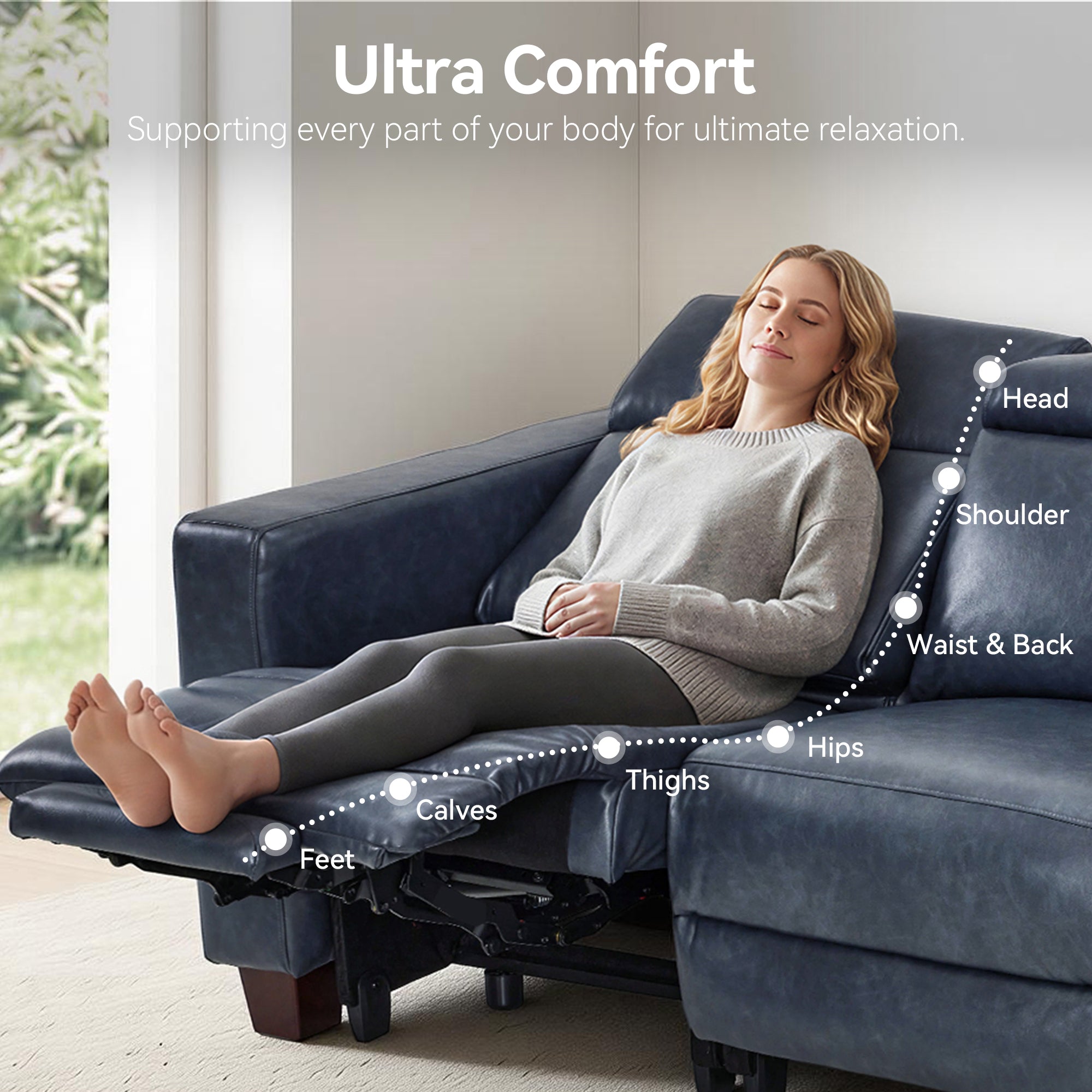 61.4'' Wall Hugger Power Loveseat for Small Spaces HL198M1|HL198M3