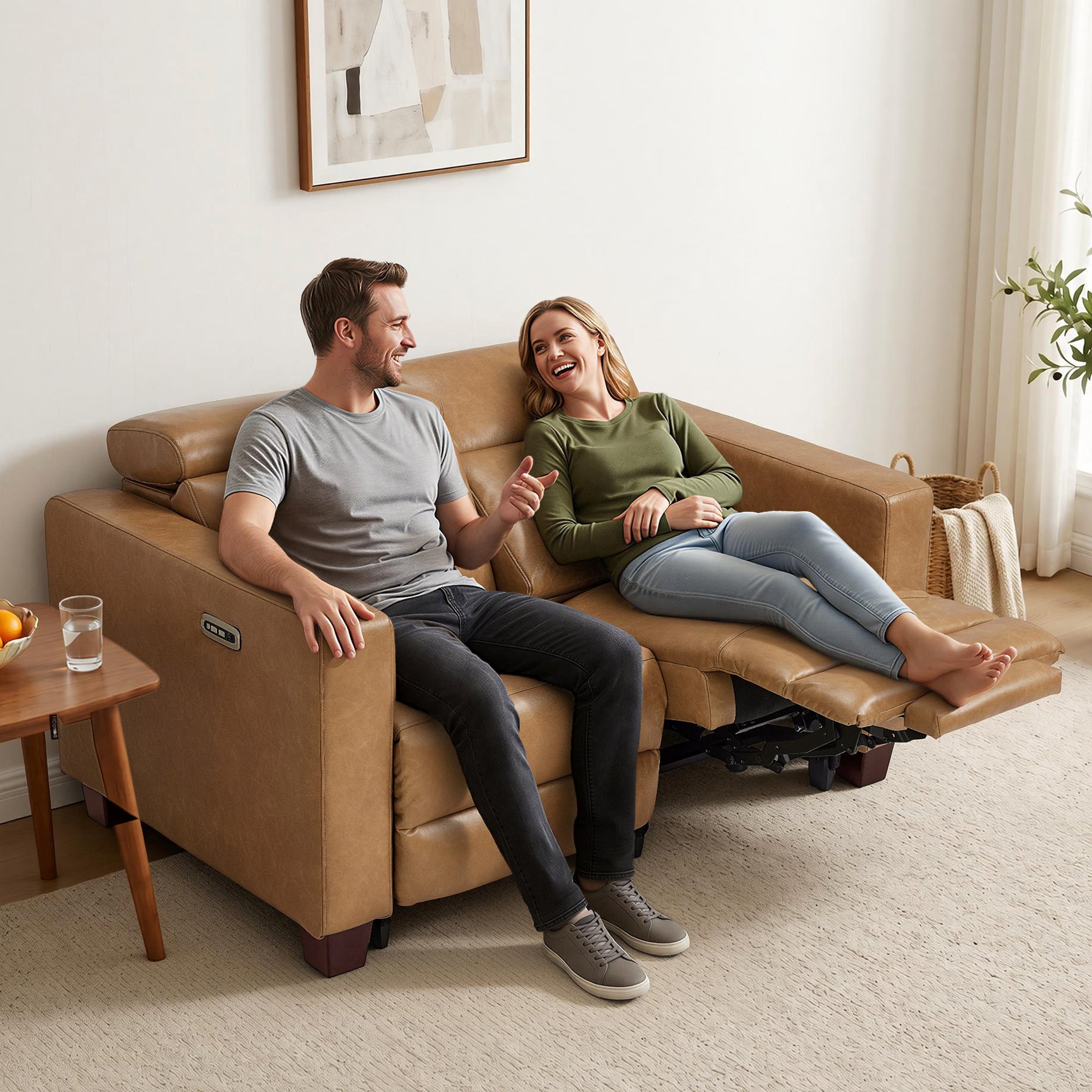 61.4'' Wall Hugger Power Loveseat for Small Spaces HL198M1|HL198M3