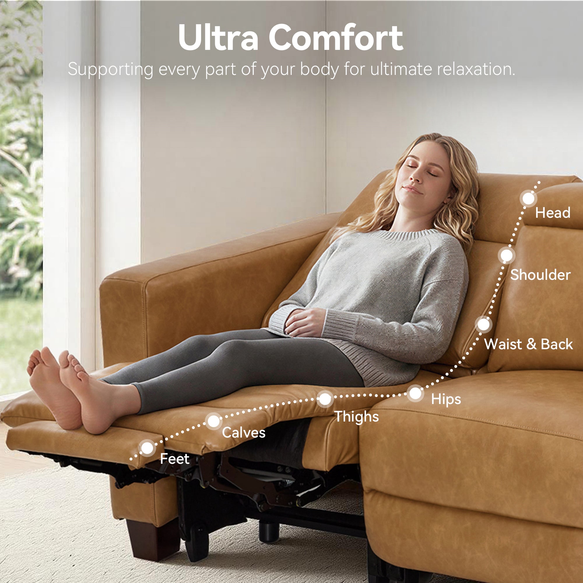 61.4'' Wall Hugger Power Loveseat for Small Spaces HL198M1|HL198M3