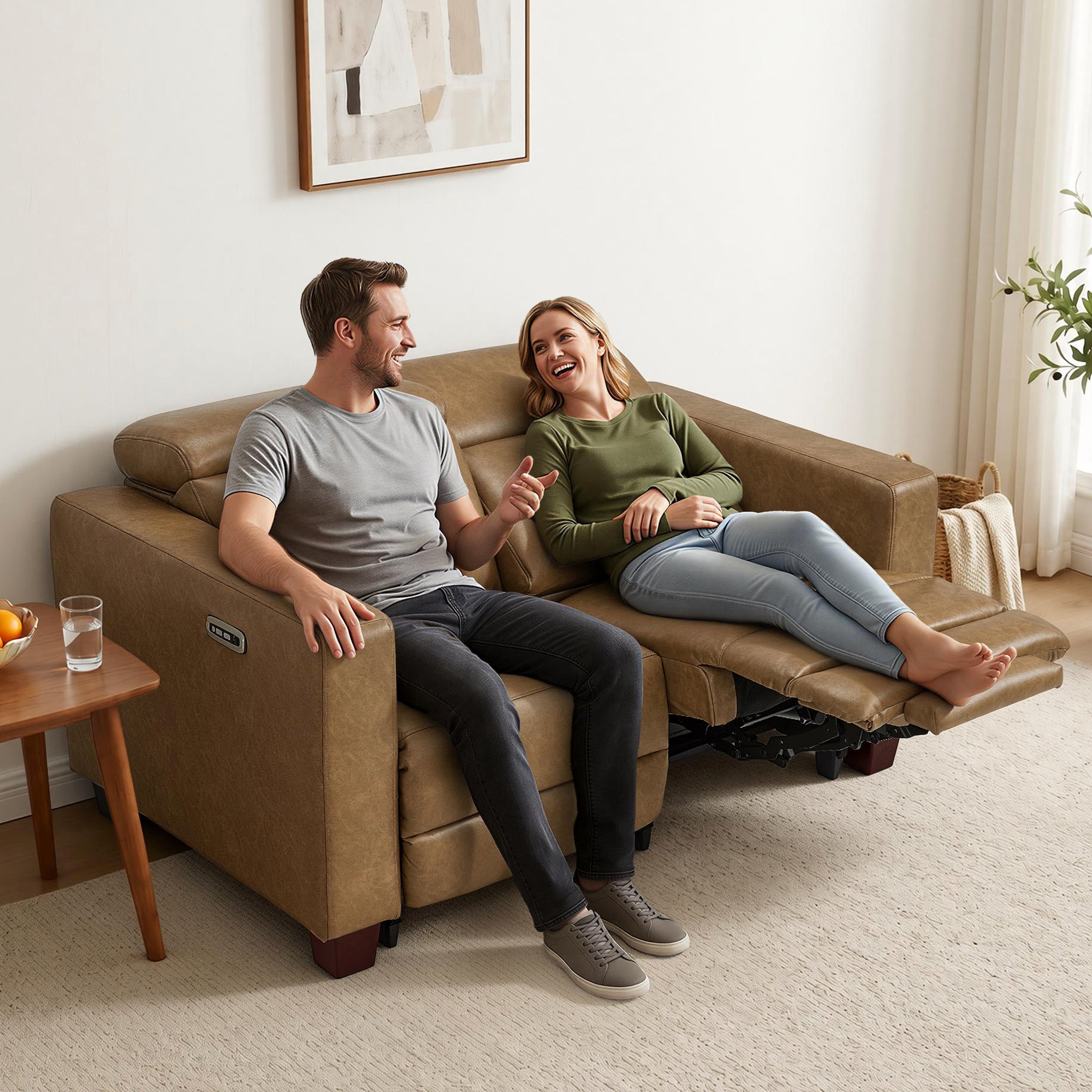 61.4'' Wall Hugger Power Loveseat for Small Spaces HL198M1|HL198M3