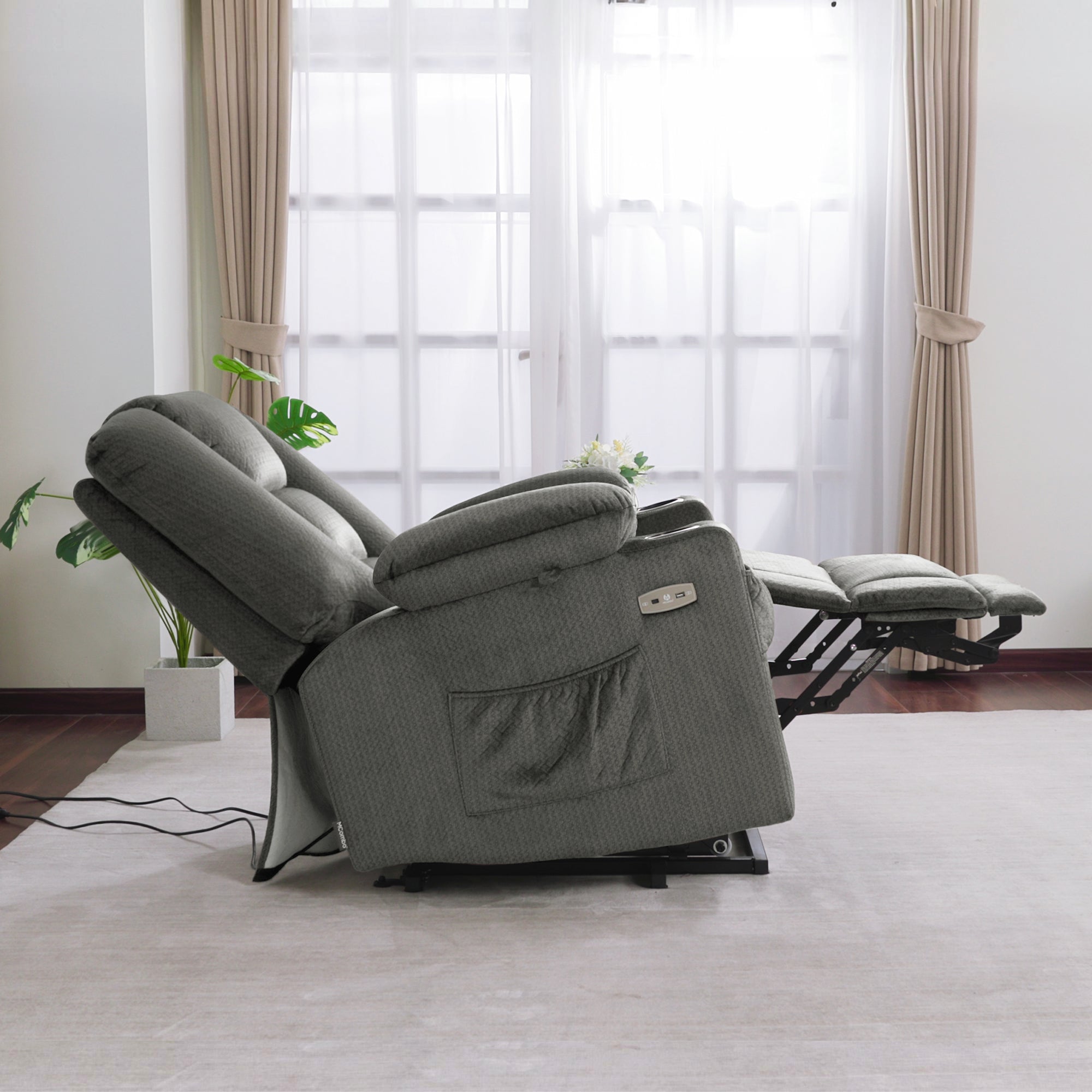 Power Lift Recliner Chair for Elderly, Massage and Heat, Fabric 7529|7549|7569|R7541|R7561