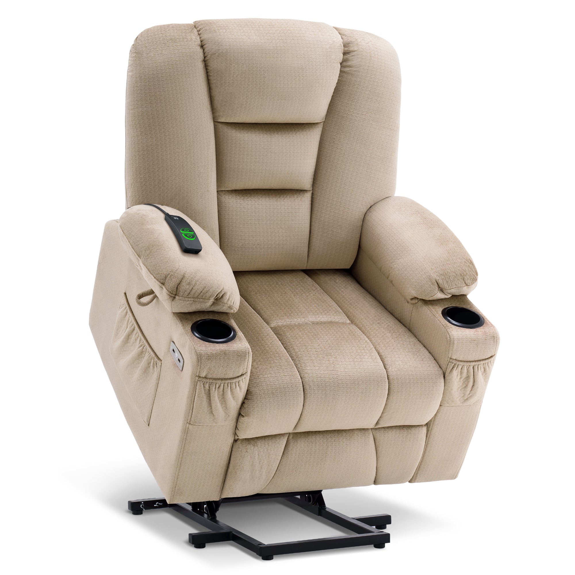 Power Lift Recliner Chair for Elderly, Massage and Heat, Fabric 7529|7549|7569|R7541|R7561
