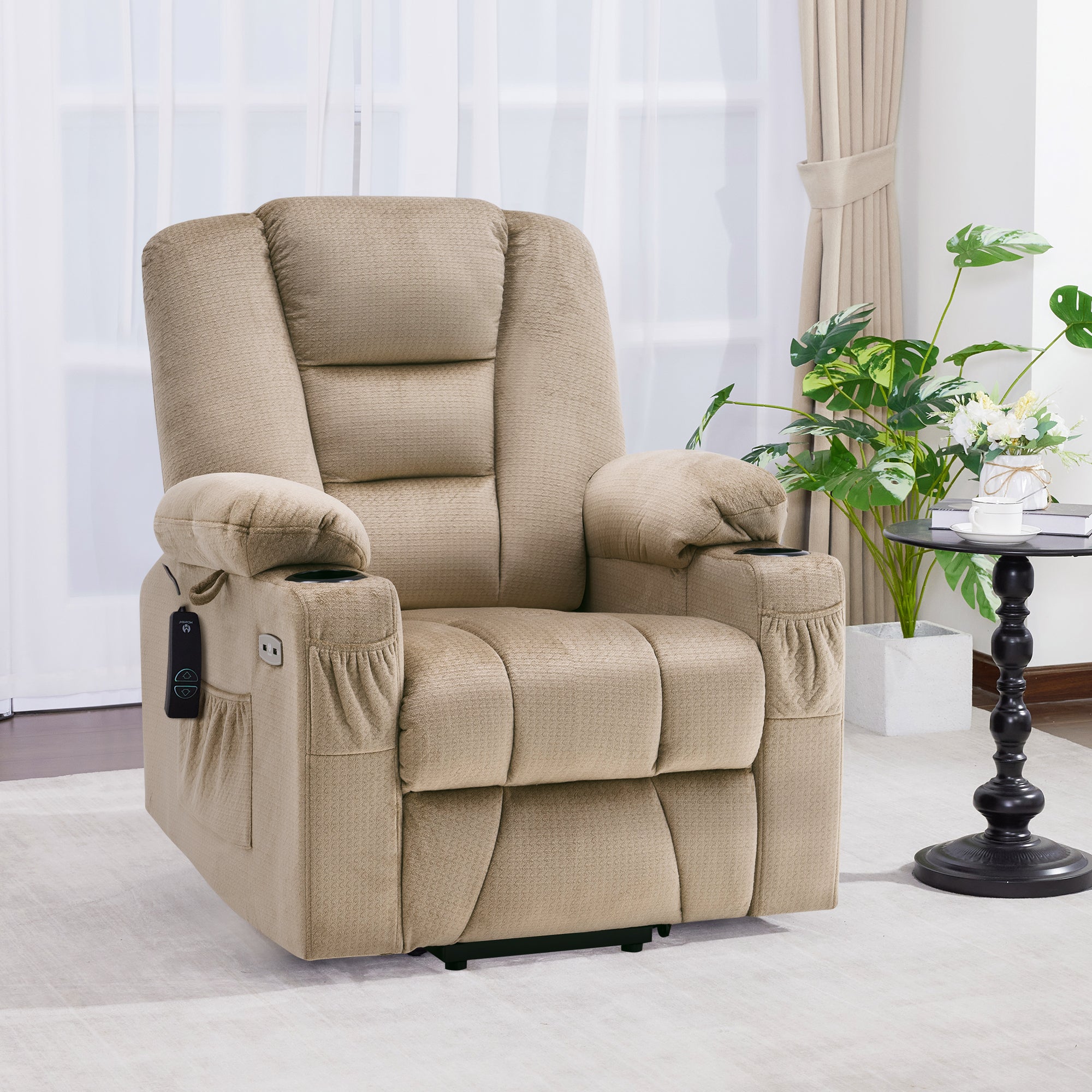 Power Lift Recliner Chair for Elderly, Massage and Heat, Fabric 7529|7549|7569|R7541|R7561