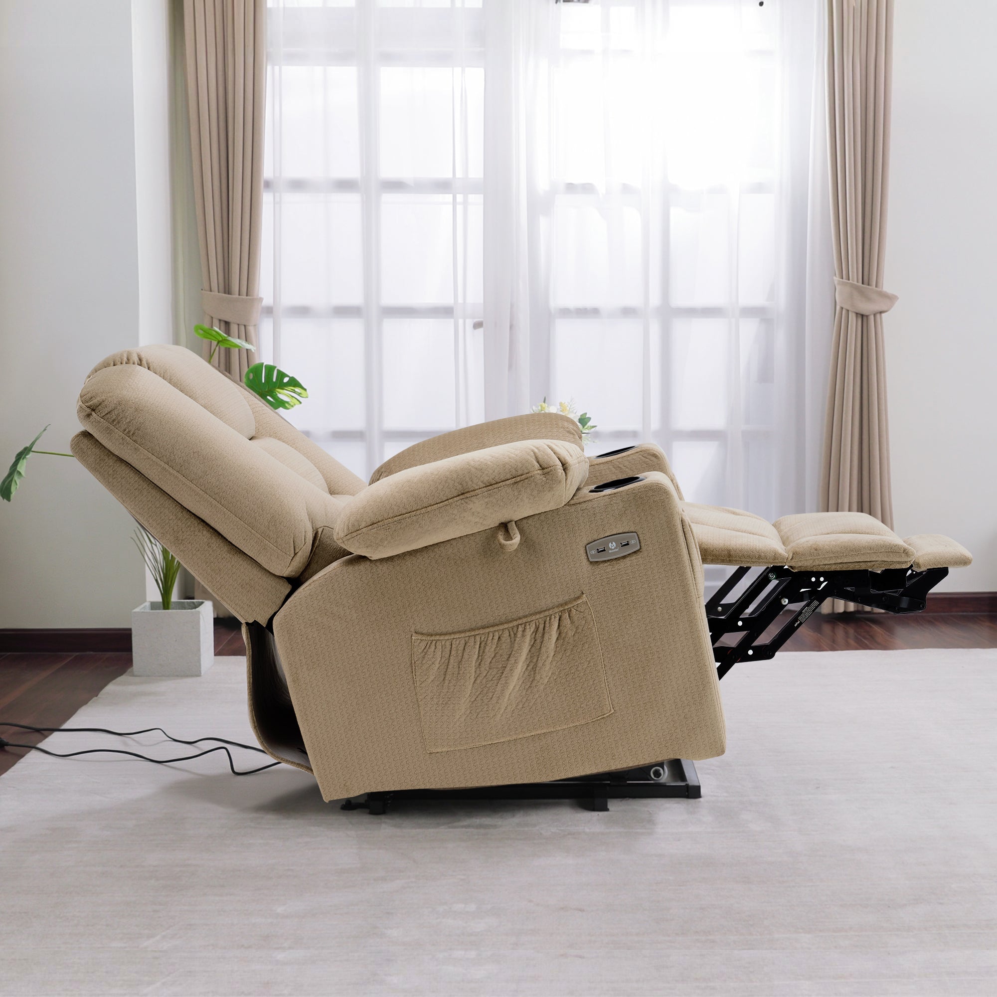 Power Lift Recliner Chair for Elderly, Massage and Heat, Fabric 7529|7549|7569|R7541|R7561