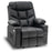 MCombo Manual Glider Rocker Recliner Chair with Cup Holders for Nursery, USB Ports, 2 Side & Front Pockets, Faux Leather 8002