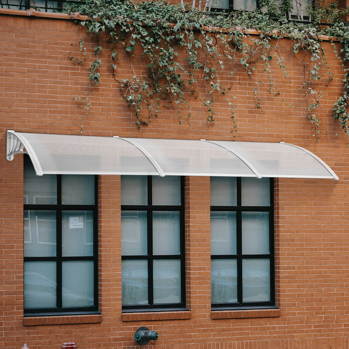 MCombo 40"×40", 40"×80" ,or 40"×120" Window Awning Outdoor Polycarbonate Front Door Patio Cover Garden Canopy 6055-4040/4080/4012