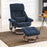 MCombo Swivel Recliner with Ottoman, Reclining Chair with Massage, Chenille Lounge Chair for Living Room Bedroom 4441