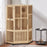 MCombo Large Corner Cat House Villa, Wooden Indoor Cat Enclosure with Scratching Post, Multi-Feature Enclosed Cat Cages with Escape Doors, Wood Cat Condo with Wheels CT96