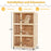 MCombo Large Wooden Cat House Villa, Luxury Triple Cat Condo with Scratching Pad, Openable Cover and Wheels, Cat Shelter Indoor for Cats/Kittens CT32