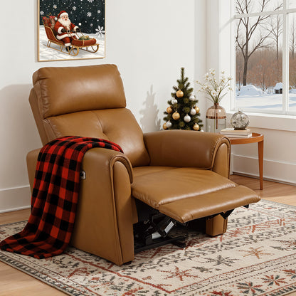 Zero Wall Hugger Recliners Chair for small space, Faux Leather PR699
