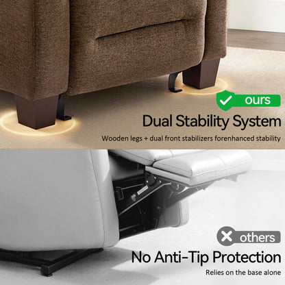 Wall Hugger Power Recliner Chair for Small Spaces, RV & Living Room HL164
