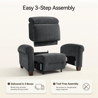 Wall Hugger Power Recliner Chair for Small Spaces, RV & Living Room HL164