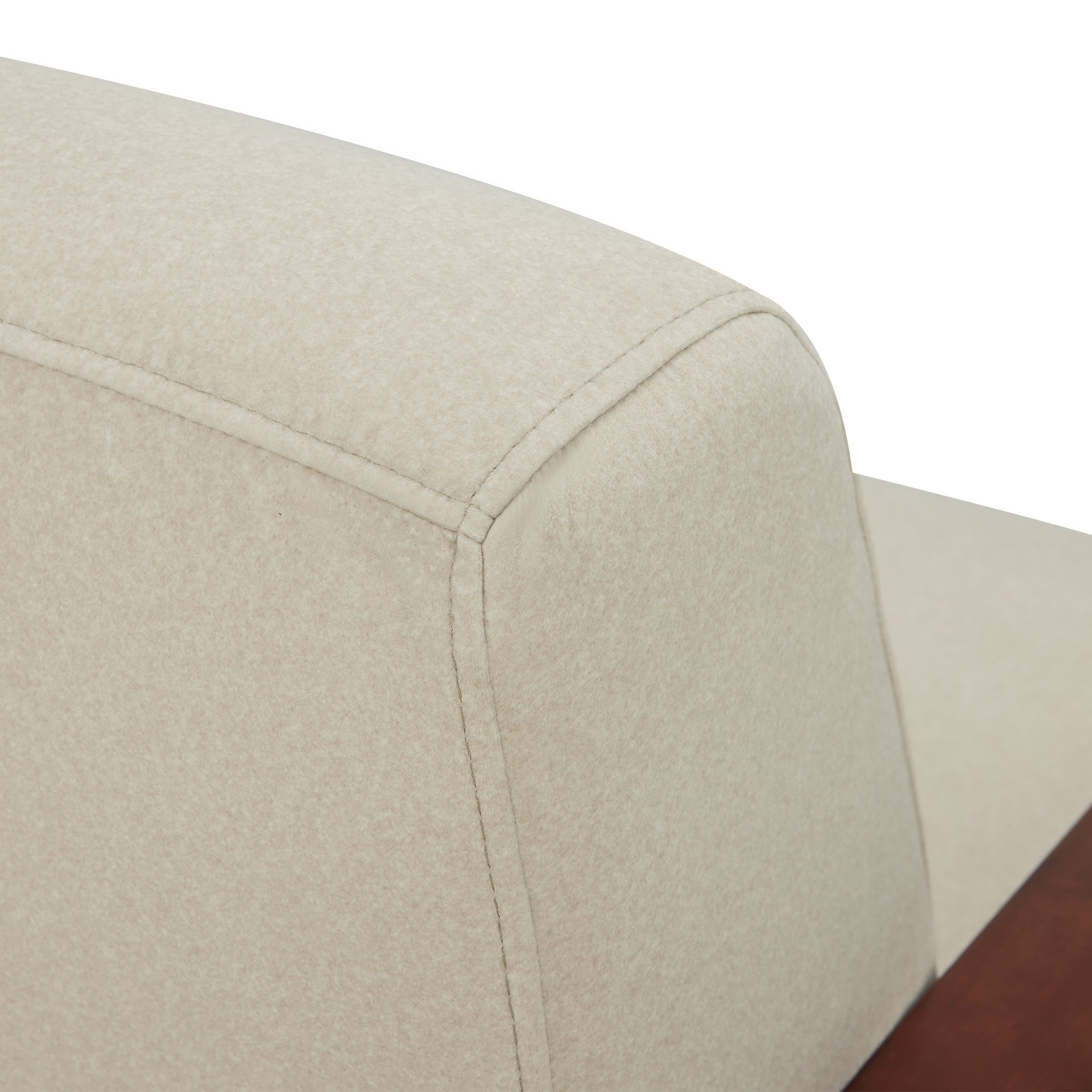 Swivel Glider Accent Chair, Wood Arm, Pet-Friendly Fabric, Classic Style for Living Room & Bedroom