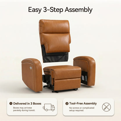 Zero Wall Recliner Chair, Power Recliner with USB & Type-C Dual Charge Ports, for Small Space, Living Room, RV PR644