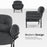 MCombo Modern Accent Chair with Ottoman, Living Room Chairs with Removable and Washable Cushion, Chenille Upholstered Leisure Sofa Chair for Bedroom Office 4071