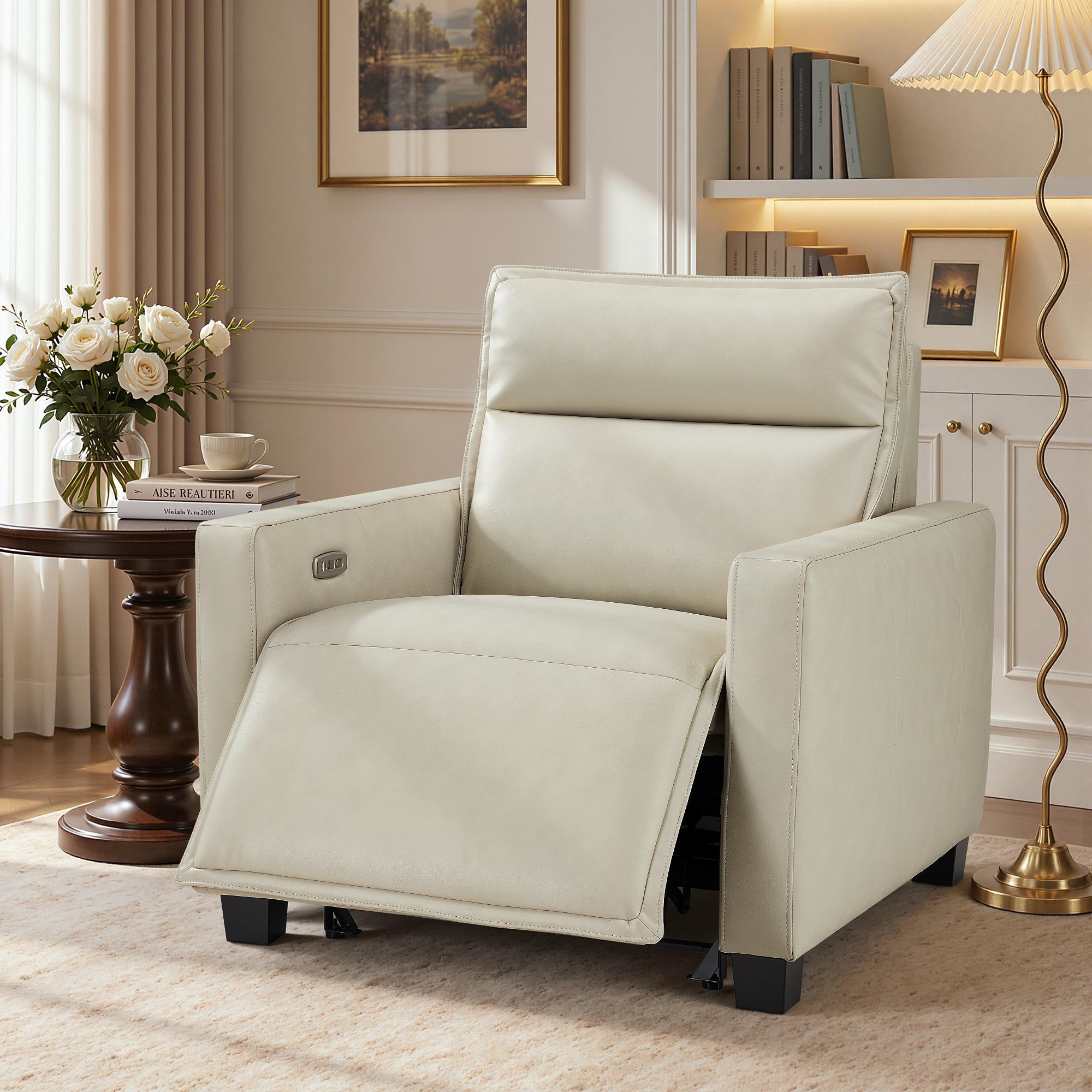 Oversized Power Zero Gravity Wall Hugger Recliner, Faux Leather HL178