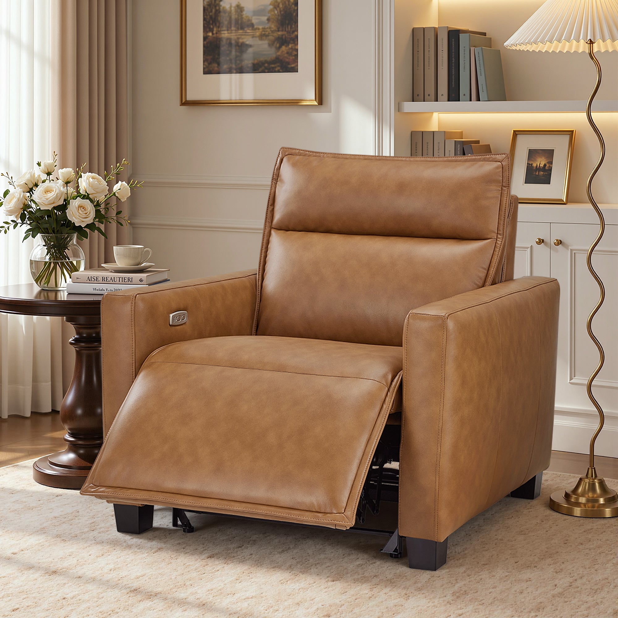 Oversized Power Zero Gravity Wall Hugger Recliner, Faux Leather HL178