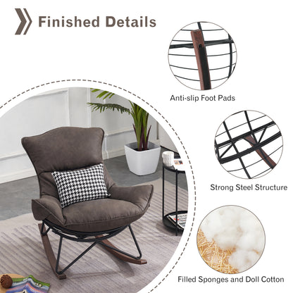 Accent Rocking Chairs with Ottoman, Fabric HQ203